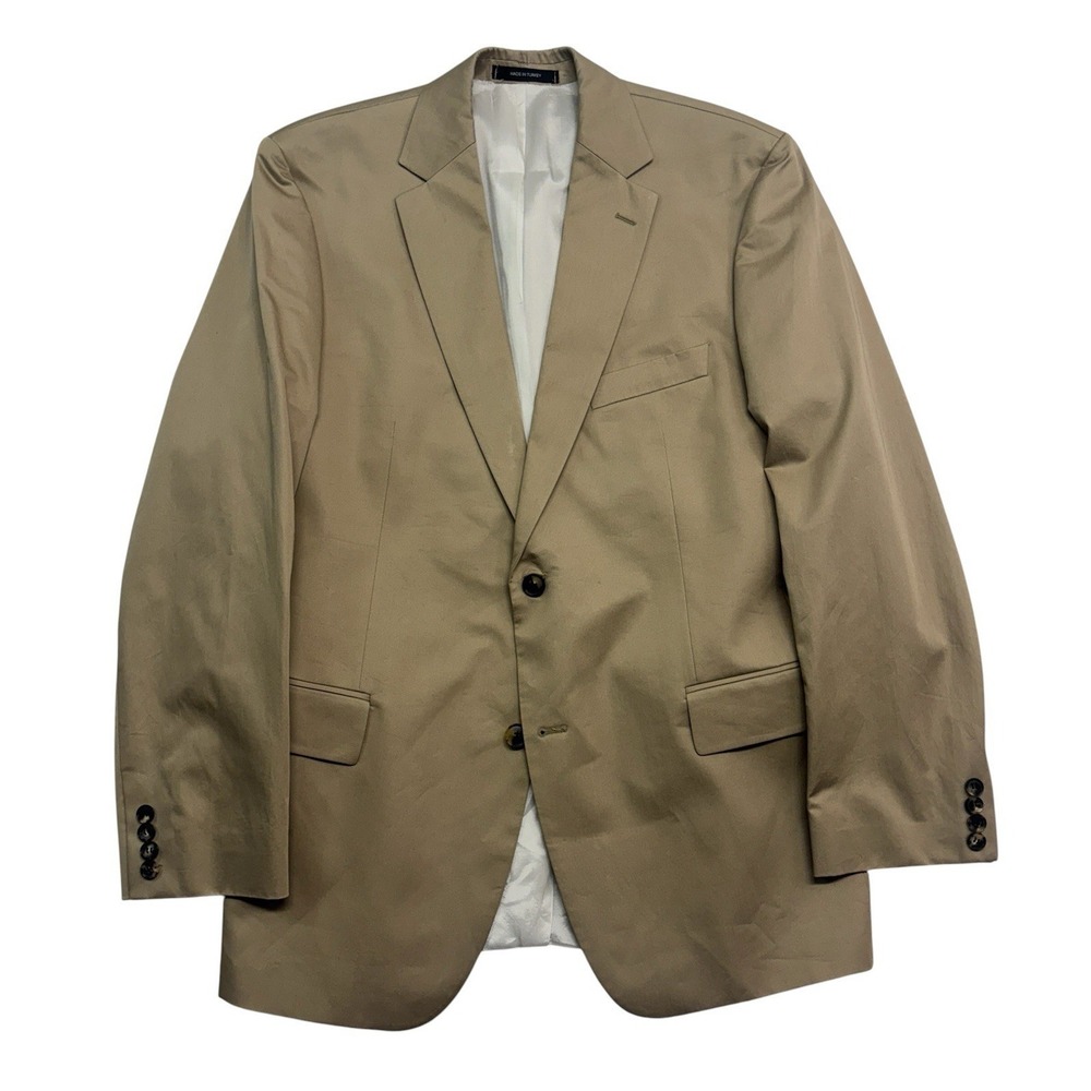 Hugo Boss 40R Tan Cotton Blazer Jacket‎ Sport Suit Coat Tailored Pasolini